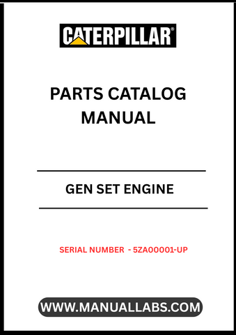  Discover the ultimate resource for maintaining and repairing your CAT generator sets with the CAT Gen Set Engine Parts Catalog Manual (S/N - 5ZA00001-UP). This comprehensive manual provides detailed diagrams, part numbers, and specifications, ensuring you have all the information needed to keep your equipment running smoothly.