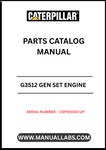 Discover the essential CAT G3512 Gen Set Engine Parts Catalog Manual, designed specifically for serial numbers CSP00001 and up. This comprehensive manual serves as a vital resource for technicians and engineers, providing detailed information on parts, specifications, and maintenance procedures to ensure optimal performance of your engine.