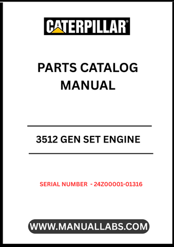 Enhance your maintenance and repair capabilities with the CAT 3512 Gen Set Engine Parts Catalog Manual, specifically designed for serial numbers 24Z00001-01316. This comprehensive manual serves as an essential resource for identifying and sourcing the right parts for your engine, ensuring optimal performance and longevity.