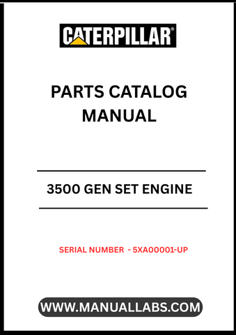 Discover the essential CAT 3500 Gen Set Engine Parts Catalog Manual, designed specifically for serial numbers 5XA00001 and up. This comprehensive manual serves as a vital resource for technicians and engineers, providing detailed information on parts, specifications, and maintenance procedures to ensure optimal performance of your engine.