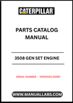Discover the essential CAT 3508 Gen Set Engine Parts Catalog Manual, designed specifically for serial numbers 70Z00001-00587. This comprehensive manual serves as a vital resource for technicians and engineers, providing detailed information on parts, specifications, and maintenance procedures to ensure optimal performance of your engine.