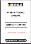 Discover the essential CAT G3516 Gen Set Engine Parts Catalog Manual, designed specifically for serial numbers L6G00001 and up. This comprehensive manual serves as a vital resource for technicians and engineers, providing detailed information on parts, specifications, and maintenance procedures to ensure optimal performance of your engine.