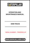 nsure your CAT truck operates at peak performance with the OEM Truck Operation and Maintenance Manual, specifically designed for serial numbers TRG00001 and up. This comprehensive guide provides essential information on operating procedures, maintenance schedules, and troubleshooting tips, making it an invaluable resource for both new and experienced operators.