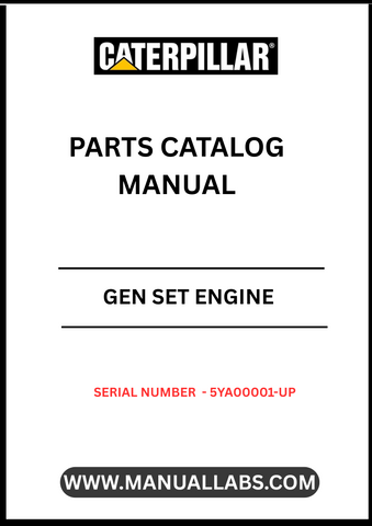 Discover the essential CAT Gen Set Engine Parts Catalog Manual, specifically designed for serial numbers 5YA00001 and up. This comprehensive manual serves as your go-to resource for identifying and sourcing the right parts for your CAT generator set, ensuring optimal performance and longevity.