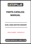 Discover the essential CAT SCM, CBSA Motor Grader Parts Catalog Manual, designed specifically for serial numbers 9FN00001 and up. This comprehensive manual serves as your go-to resource for identifying and sourcing the right parts for your motor grader, ensuring optimal performance and longevity.