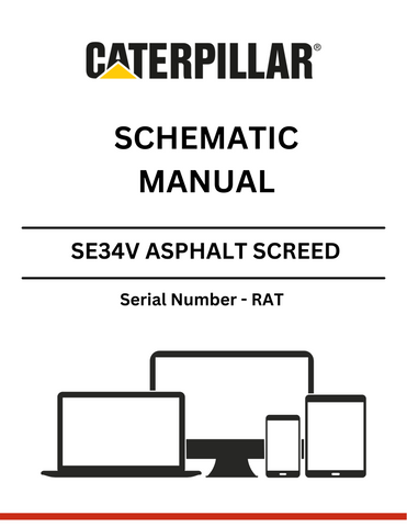 Discover the CAT SE34V Asphalt Screed Schematic Manual S/N - RAT. Access detailed schematics and operational insights for optimal performance and maintenance.