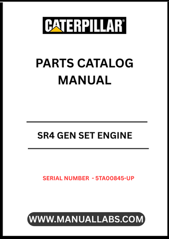 Discover the CAT SR4 Gen Set Engine Parts Catalog Manual, designed specifically for serial numbers 5TA00845 and up. This comprehensive manual serves as an essential resource for technicians and engineers, providing detailed information on parts, specifications, and maintenance procedures for optimal engine performance.