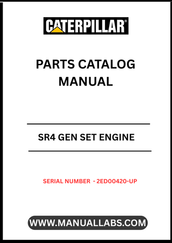 Enhance your maintenance and repair capabilities with the CAT SR4 Gen Set Engine Parts Catalog Manual, specifically designed for serial numbers 2ED00420 and up. This comprehensive manual provides detailed diagrams, part numbers, and specifications, ensuring you have all the information needed to keep your engine running smoothly.