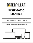 Discover essential CAT supplements for D25D, D30D, and D350D trucks. Access the schematic manual 3AJ00001-UP for modifications 3Z-5579 & 3Z-5525.