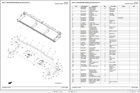 Discover the essential CHALLENGER 5400 DRAPER HEADER Spare Parts Catalogue Manual, available in a convenient PDF format. This comprehensive guide covers all models from 20 to 40 feet, ensuring you have access to detailed diagrams and part numbers for efficient maintenance and repairs. Streamline your operations and minimize downtime with this invaluable resource, designed to help you keep your equipment running smoothly and effectively. Perfect for farmers and technicians alike, this manual is a must-have f