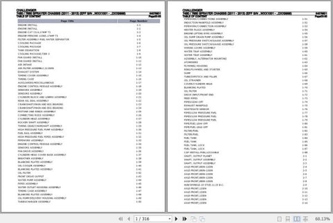 Enhance your maintenance and repair capabilities with the CHALLENGER 7460, 7660 Sprayer Chassis Parts Catalogue Manual (548769D1) in PDF format. This comprehensive manual provides detailed diagrams and part numbers, ensuring you can easily identify and order the necessary components for your sprayer chassis. With this resource at your fingertips, you can streamline your repair process, reduce downtime, and keep your equipment running smoothly. Perfect for professionals and enthusiasts alike, this manual is 