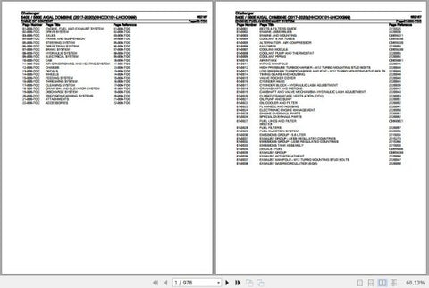 Enhance the efficiency and longevity of your CHALLENGER AXIAL COMBINE 540E and 560E with our comprehensive Spare Parts Catalogue Manual (652167) in PDF format. This essential resource provides detailed diagrams and specifications for all critical components, ensuring you can easily identify and order the parts you need. With this manual at your fingertips, you can maintain optimal performance and minimize downtime, making it an indispensable tool for any operator or technician. Invest in your equipment's re