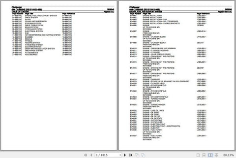 Enhance your maintenance and repair efficiency with the CHALLENGER COMBINE 644 Spare Parts Catalogue Manual (3906040) in PDF format. This comprehensive digital guide provides detailed diagrams and part numbers, ensuring you can easily identify and order the exact components you need for your combine. Perfect for farmers and technicians alike, this manual streamlines the process of keeping your equipment in top condition, ultimately saving you time and money. Don't let downtime affect your productivity—downl