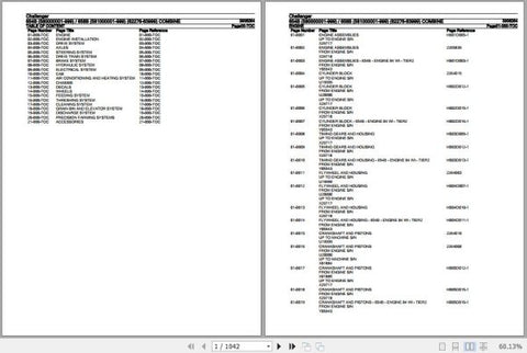 Enhance your maintenance and repair efficiency with the CHALLENGER COMBINE 654B, 658B Spare Parts Catalogue Manual (3906264) in PDF format. This comprehensive manual provides detailed diagrams and part numbers, ensuring you can easily identify and order the necessary components for your combine. With this invaluable resource at your fingertips, you can minimize downtime and keep your equipment running smoothly, ultimately boosting productivity on your farm. Don't miss out on the opportunity to streamline yo