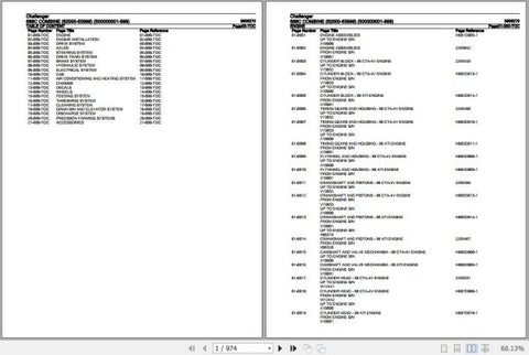 Enhance your maintenance and repair efficiency with the CHALLENGER COMBINE 688C Spare Parts Catalogue Manual (3906270) in PDF format. This comprehensive digital guide provides detailed diagrams and part numbers, ensuring you can quickly identify and order the necessary components for your combine. With easy navigation and instant access, this manual is an essential resource for operators and technicians alike, helping to minimize downtime and keep your equipment running smoothly. Invest in this indispensabl
