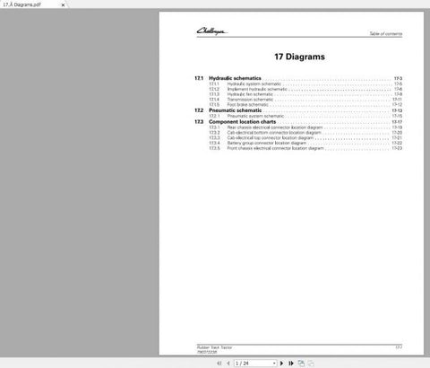 Enhance your maintenance and repair capabilities with the CHALLENGER EU Rubber Track Tractor MT738, MT740, and MT743 Schematic Manual. This comprehensive PDF file provides detailed schematics that are essential for understanding the intricate workings of your tractor, ensuring you can perform repairs and maintenance