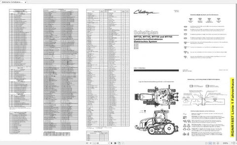 Discover the comprehensive CHALLENGER EU TRACTOR Schematic Manual, designed specifically for models MT735, MT745, MT755, MT765, MT745B, MT755B, and MT765B. This PDF file serves as an essential resource for operators and technicians, providing detailed schematics that facilitate understanding and maintenance
