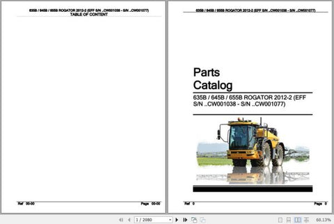 Enhance your maintenance and repair efficiency with the CHALLENGER ROGATOR 635B, 645B, 655B Spare Parts Catalogue Manual (AG639423). This comprehensive PDF file provides detailed diagrams and part numbers, ensuring you can easily identify and order the necessary components for your equipment. With this manual at your fingertips, you can minimize downtime and keep your machinery running smoothly, making it an essential resource for any operator or technician.