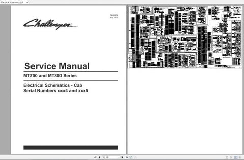 Unlock the full potential of your CHALLENGER SA TRACTOR with our comprehensive Schematic Manual PDF. Designed specifically for models MT835, MT845, MT855, MT865, MT835B, MT845B, MT855B, MT865B, and MT875B, this manual serves