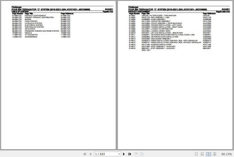 Enhance your maintenance and repair capabilities with the CHALLENGER TERRAGATOR FOUR BIN C SYSTEM SPARE PARTS CATALOGUE MANUAL 604345D1. This comprehensive PDF file serves as an essential resource for identifying and sourcing the right spare parts for your equipment, ensuring optimal performance and
