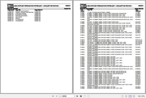 Enhance your maintenance and repair efficiency with the CHALLENGER TERRAGATOR NL L4000G4 MULTAPPLIER SYSTEM SPARE PARTS CATALOGUE MANUAL (558897D1) in PDF format. This comprehensive manual provides detailed diagrams and part numbers, ensuring you can quickly identify and order the necessary components for your equipment. With easy navigation and clear illustrations, this digital resource is essential for anyone looking to keep their Terragator running smoothly and effectively. Don't let downtime slow you do