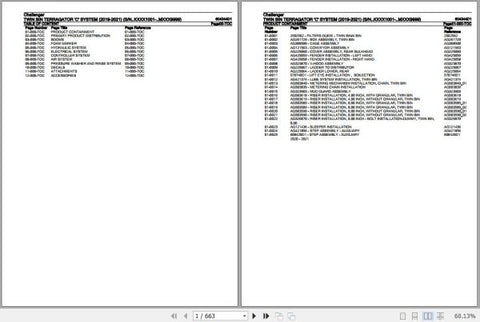Enhance your maintenance and repair capabilities with the CHALLENGER TERRAGATOR TWIN BIN C SYSTEM SPARE PARTS CATALOGUE MANUAL 604344D1. This comprehensive PDF file serves as an essential resource for identifying and sourcing the right spare parts for your equipment, ensuring optimal performance and longevity. With detailed diagrams and part numbers, you can easily navigate through the components, saving time and reducing downtime. Invest in this manual today to keep your machinery running smoothly and effi