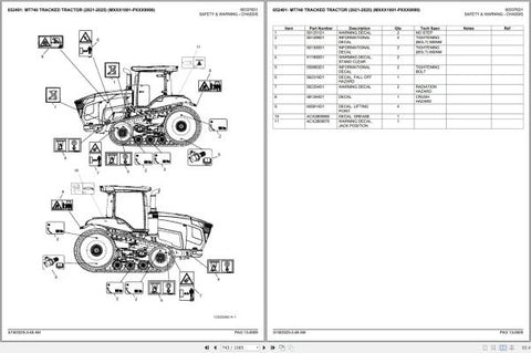 Enhance the longevity and performance of your CHALLENGER TRACKED TRACTOR MT740 with our comprehensive 2021-2025 Spare Parts Catalogue Manual in PDF format. This meticulously organized manual provides detailed information on all essential spare parts, ensuring you can easily identify and source the components needed for maintenance and repairs. With clear illustrations and part numbers, this digital resource is an invaluable tool for operators and technicians alike, streamlining your workflow and minimizing 