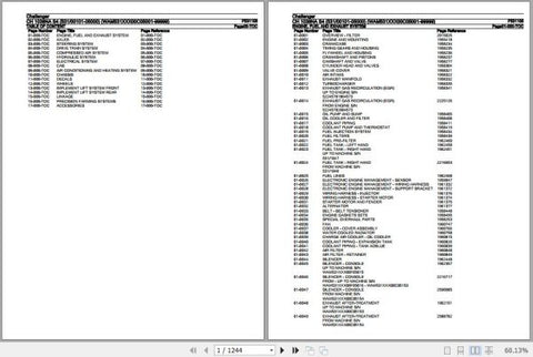 Enhance your maintenance and repair capabilities with the CHALLENGER TRACTOR CH 1038NA S4 Spare Parts Catalogue Manual (F531105) in PDF format. This comprehensive manual provides detailed diagrams and part numbers, ensuring you can easily identify and order the necessary components for your tractor. With this invaluable resource at your fingertips, you can keep your equipment running smoothly and efficiently, minimizing downtime and maximizing productivity. Perfect for both professionals and DIY enthusiasts