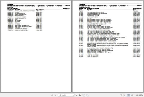 Enhance the longevity and performance of your CHALLENGER TRACTOR MT425B, MT445B, and MT455B with our comprehensive Spare Parts Catalogue Manual (1637473) in PDF format. This essential resource provides detailed diagrams and part numbers, ensuring you can easily identify and order the right components for your tractor. With this manual at your fingertips, you can maintain optimal functionality and reduce downtime, making it an invaluable tool for any tractor owner or technician. Don't compromise on quality—s