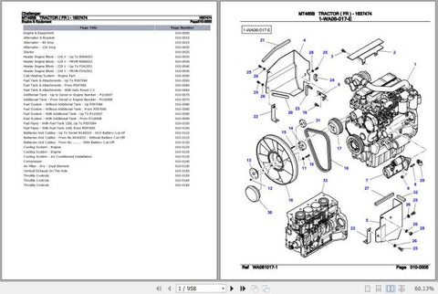 Enhance your maintenance and repair efficiency with the CHALLENGER TRACTOR MT465B SPARE PARTS CATALOGUE MANUAL (1637474) in PDF format. This comprehensive manual provides detailed diagrams and part numbers, ensuring you can easily identify and order the right components for your tractor. Perfect for both professionals