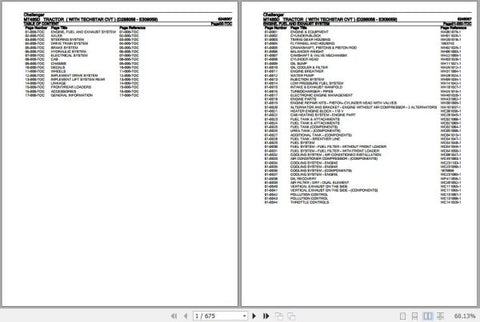 Enhance your maintenance and repair capabilities with the CHALLENGER TRACTOR MT485D SPARE PARTS CATALOGUE MANUAL (6246067) in PDF format. This comprehensive manual provides detailed diagrams and part numbers, ensuring you can easily identify and order the right components for your tractor. Perfect for both