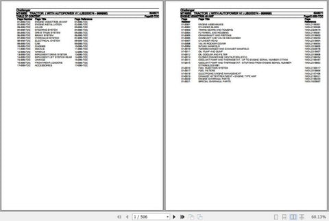 Enhance your maintenance and repair efficiency with the CHALLENGER TRACTOR MT495E SPARE PARTS CATALOGUE MANUAL (6246271) in PDF format. This comprehensive manual provides detailed diagrams and part numbers, ensuring you can easily identify and order the right components for your tractor. Perfect for both professionals and DIY enthusiasts, this digital resource is designed to streamline your repair process, saving you time and money while keeping your equipment in peak condition. Don't let downtime slow you 