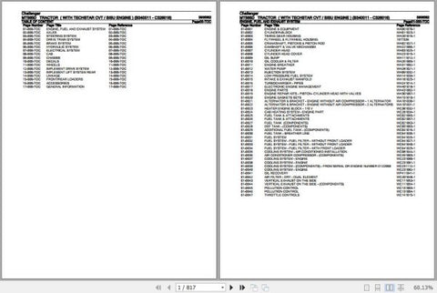 Enhance your maintenance and repair efficiency with the CHALLENGER TRACTOR MT565D SPARE PARTS CATALOGUE MANUAL (3906362) in PDF format. This comprehensive manual provides detailed diagrams and part numbers, ensuring you can easily identify and order the right components for your tractor. With this invaluable resource at your fingertips, you can minimize downtime and keep your equipment running smoothly, making it an essential addition for any Challenger MT565D owner.