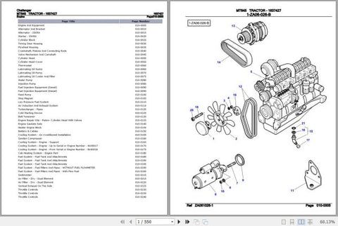 Enhance your maintenance and repair capabilities with the CHALLENGER TRACTOR MT645 SPARE PARTS CATALOGUE MANUAL (1637427) in PDF format. This comprehensive manual provides detailed diagrams and part numbers, ensuring you can easily identify and order the right components for your tractor. With this invaluable resource at your fingertips, you can streamline repairs, reduce downtime, and