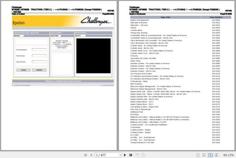 Enhance your maintenance and repair efficiency with the CHALLENGER TRACTOR MT655B, MT665B Spare Parts Catalogue Manual (1637452) in PDF format. This comprehensive guide provides detailed diagrams and part numbers, ensuring you can easily identify and order the necessary components for your tractor. With this manual at your fingertips, you’ll save time and reduce downtime, keeping your equipment