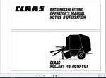 CLAAS ROLLANT 46 ROTO CUT OPERATOR’S MANUAL - PDF FILE DOWNLOAD