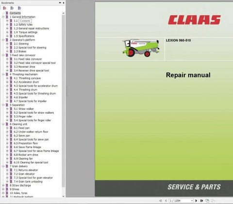 Unlock the full potential of your CLAAS LEXION 560-510 Combine Harvester with our comprehensive Repair Manual in PDF format. This essential guide provides detailed instructions and diagrams