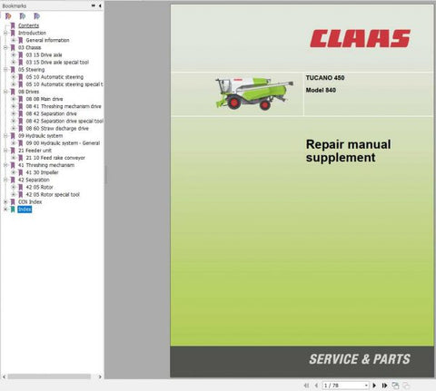 Unlock the full potential of your CLAAS Combine Harvester Tucano 450 with our comprehensive repair manual in PDF format. This essential guide provides detailed instructions and diagrams, ensuring