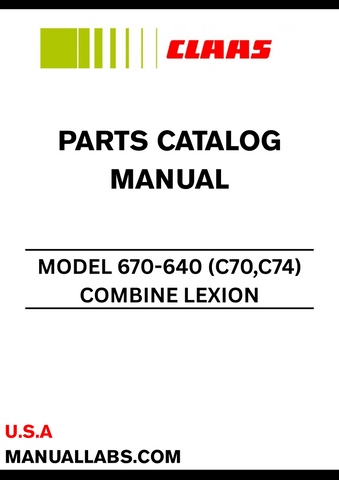 Discover the ultimate resource for maintaining your CLAAS Combine Lexion 670-640 with our comprehensive Parts Catalogue Manual. Designed specifically for serial numbers C7400011 to C7499999, this manual provides detailed diagrams and part numbers, ensuring you can easily identify and order the components you need for optimal performance.