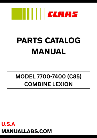 Discover the essential CLAAS Combine Lexion 7700-7400 Parts Catalogue Manual, specifically designed for serial numbers C8500011 to C8509999. This comprehensive guide provides detailed information on all parts and components, ensuring you have the right resources at your fingertips for efficient maintenance and repairs.