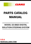 Enhance your CLAAS machinery's performance with the CLAAS Digital Solution Steering System S3 (B82) Parts Catalogue Manual. Designed specifically for serial numbers B8200001 to B8209999, this comprehensive manual provides detailed insights into the components and functionality of your steering system, ensuring you have the right information at your fingertips.