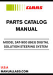 Enhance your CLAAS machinery's performance with the CLAAS Digital Solution Steering System SAT-900 (B63) Parts Catalogue Manual. Designed specifically for serial numbers B6300001 to B6399999, this comprehensive manual provides detailed insights into the components and functionalities of your steering system, ensuring you have the right information at your fingertips.