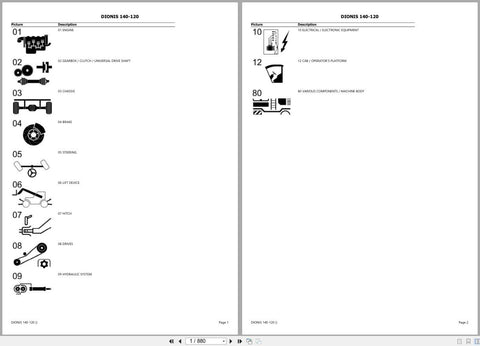 Discover the ultimate resource for maintaining your CLAAS DIONIS 140-120 with the comprehensive Spare Parts Catalogue Manual. This PDF file provides detailed diagrams and part numbers, ensuring you can easily identify and order the exact components you need for optimal performance. Streamline your repair process and keep your equipment