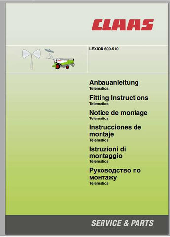 Introducing the CLAAS LEXION 510 – 780 Fitting Instruction Manual, a comprehensive PDF guide designed to streamline your equipment setup and maintenance. This manual provides detailed instructions tailored specifically for the CLAAS LEXION