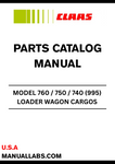 Discover the essential CLAAS Loader Wagon CARGOS 760 / 750 / 740 (995) Parts Catalogue Manual, designed specifically for serial numbers 99501001 to 99509999. This comprehensive manual is your go-to resource for identifying and sourcing the right parts for your loader wagon, ensuring optimal performance and longevity.