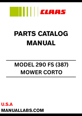 Discover the essential CLAAS Mower Corto 290 FS Parts Catalogue Manual, specifically designed for serial numbers 38701001 to 38799999. This comprehensive guide provides detailed information on all parts, ensuring you have the right components for maintenance and repairs.