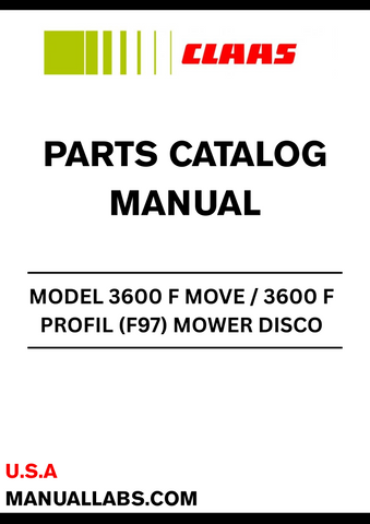 Discover the essential CLAAS Mower DISCO 3600 F MOVE / 3600 F PROFIL Parts Catalogue Manual, specifically designed for serial numbers F9701001 to F9709999. This comprehensive manual is your go-to resource for maintaining and servicing your mower, ensuring optimal performance and longevity.