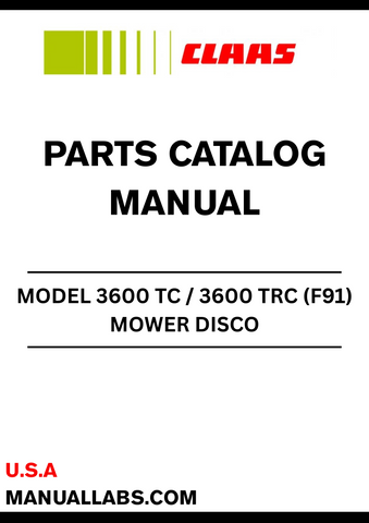 Discover the essential CLAAS Mower DISCO 3600 TC / 3600 TRC Parts Catalogue Manual, specifically designed for serial numbers F9101001 to F9199999. This comprehensive manual is your go-to resource for maintaining and repairing your mower, ensuring optimal performance and longevity.