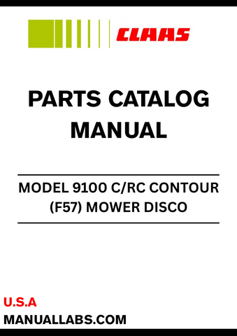  Discover the essential CLAAS MOWER DISCO 9100 C/RC CONTOUR Parts Catalogue Manual, designed specifically for serial numbers F5701001 to F5709999. This comprehensive guide provides detailed information on all parts, ensuring you have the right components for maintenance and repairs.