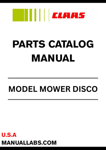 Discover the essential CLAAS Mower Disco Parts Catalogue Manual, specifically designed for models with serial number E0587. This comprehensive manual serves as a vital resource for anyone looking to maintain or repair their mower, ensuring optimal performance and longevity.